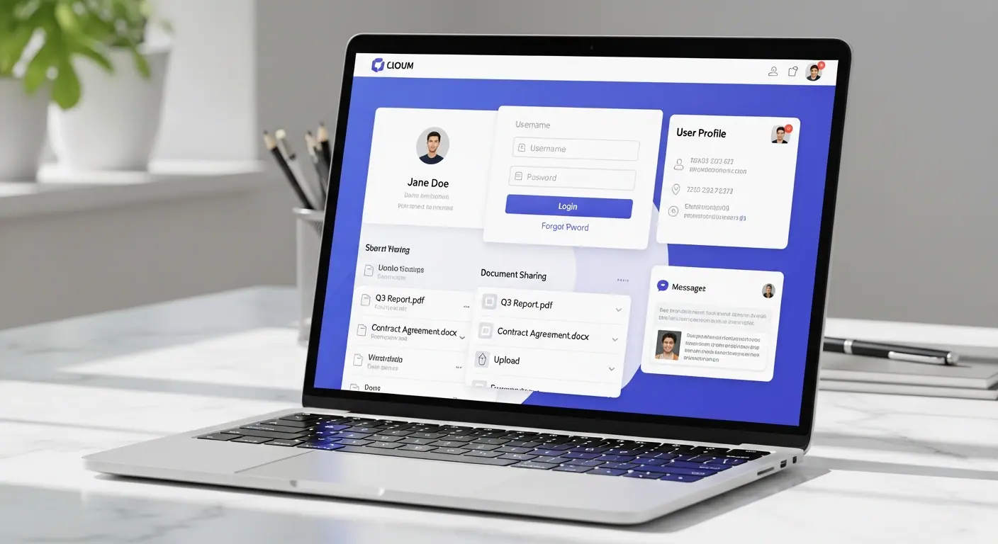 Portail client créé avec NoCode Builder System