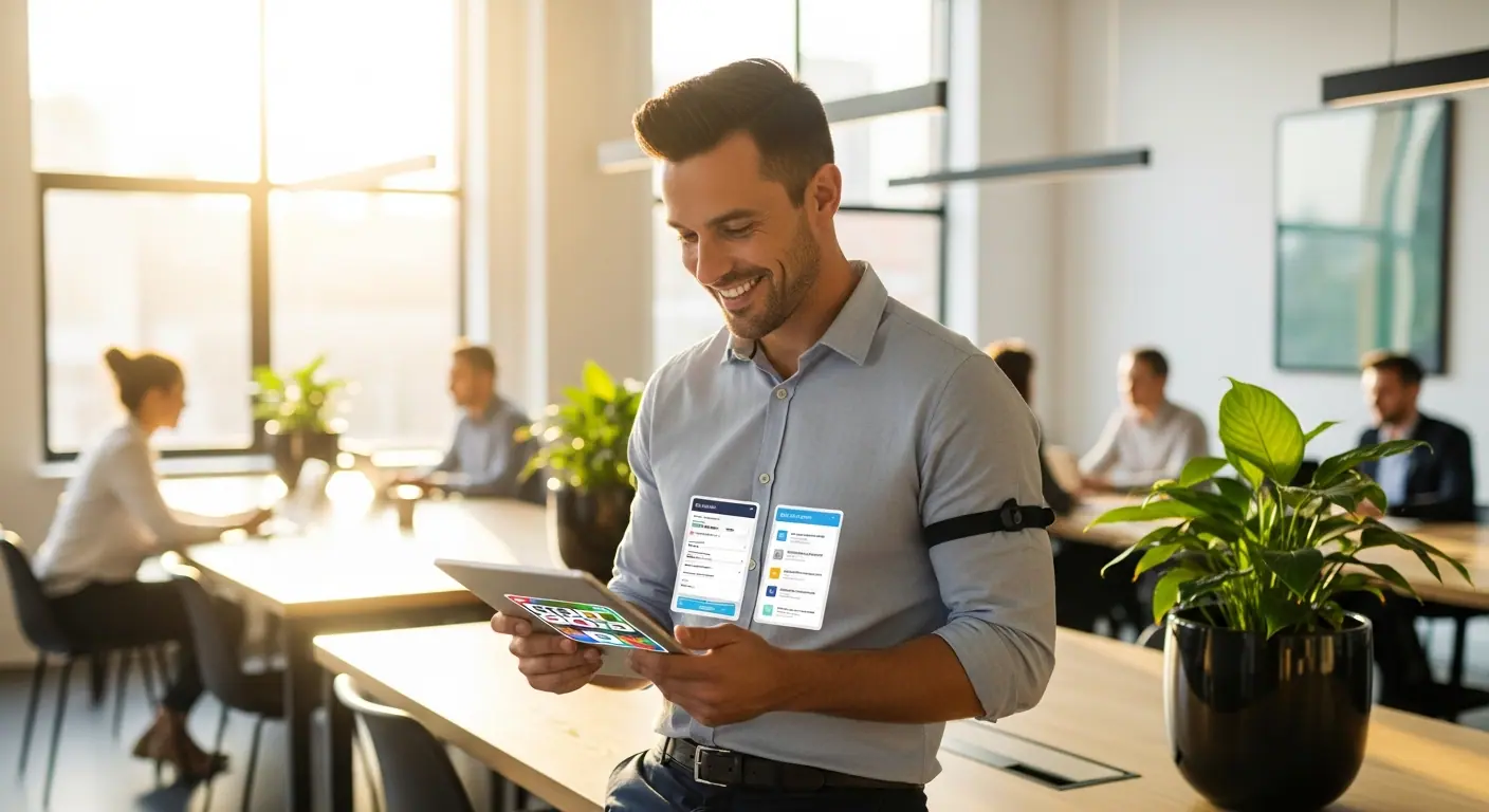 Entrepreneur suivant un guide de démarrage