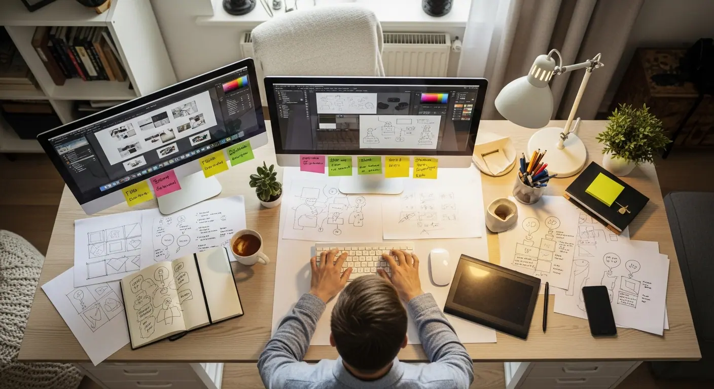 Créateur indépendant développant une application sans code