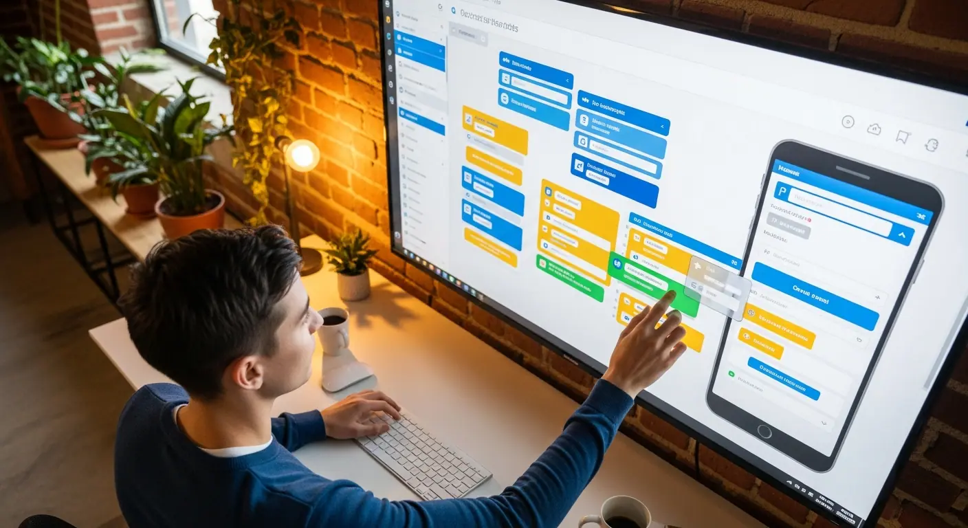 Interface no-code pour créer des applications visuellement