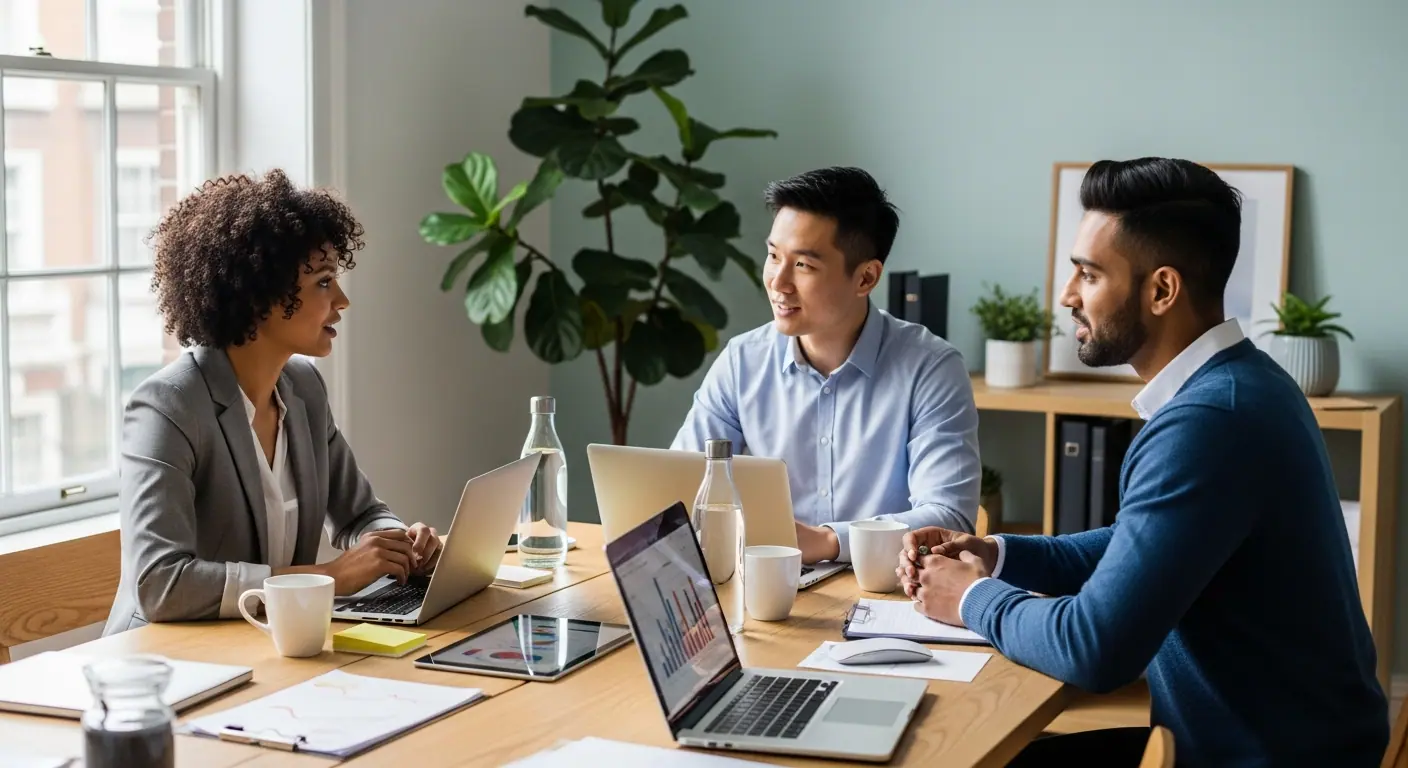 Équipe PME collaborant sur une solution digitale