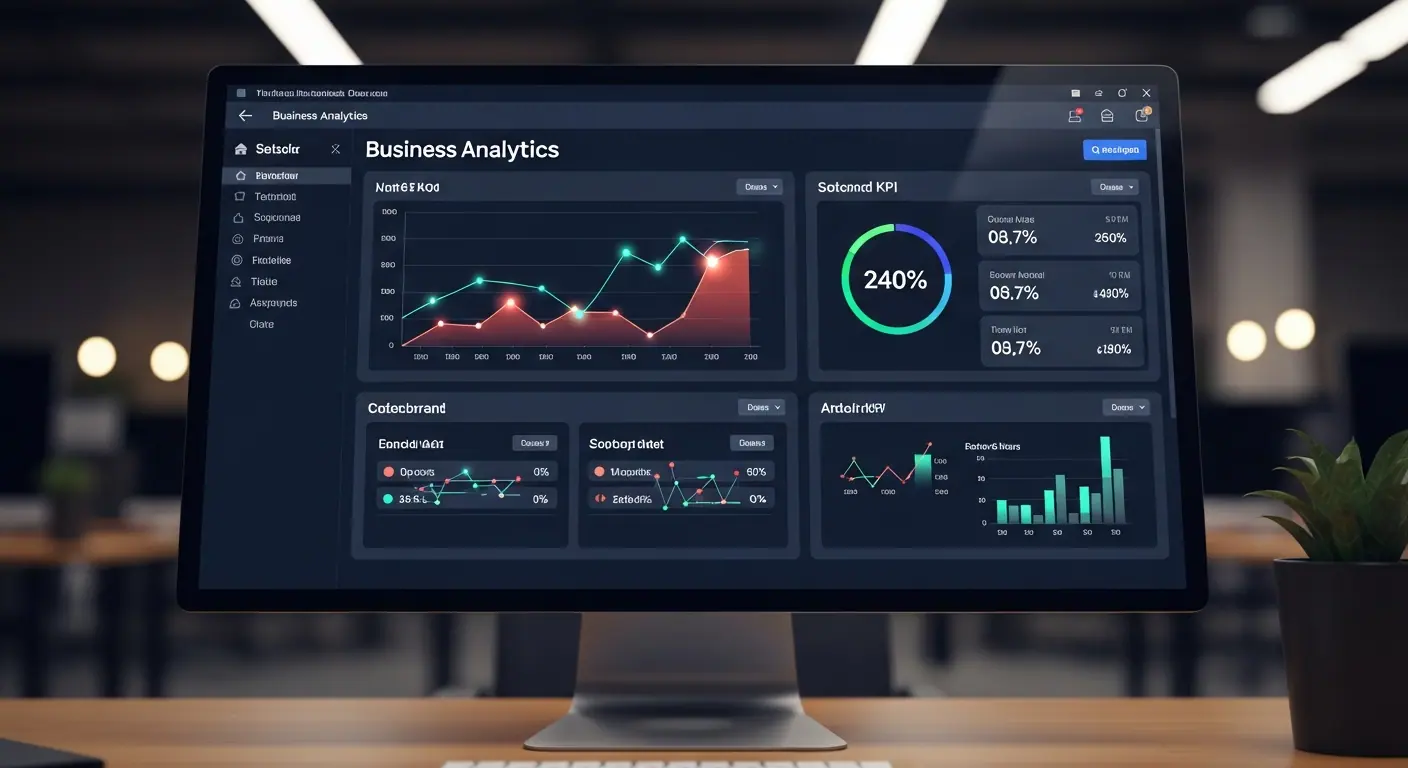 Dashboard analytique créé avec NoCode Builder